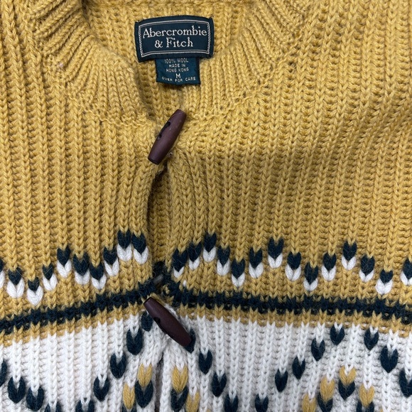 Vintage Abercrombie & Fitch Argyle FairIsle Cardigan Sweater - Picture 3 of 3
